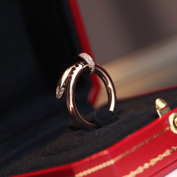 [Max Jewelry ]JUSTE RING 2.65MM PINK GOLD DIAMOND