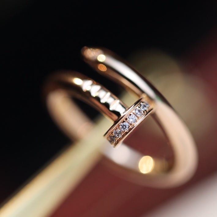 [Max Jewelry ]JUSTE RING 2.65MM PINK GOLD DIAMOND