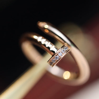 [Max Jewelry ]JUSTE RING 2.65MM PINK GOLD DIAMOND