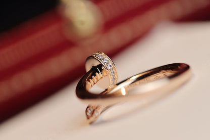[Max Jewelry ]JUSTE RING 2.65MM PINK GOLD DIAMOND