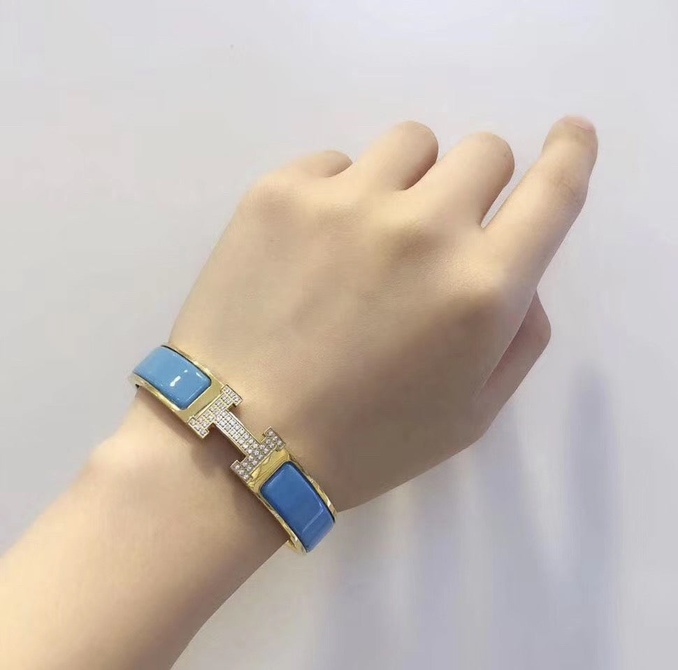 [Max Jewelry ]H CLOUD BLUE BRACELET GOLD DIAMOND