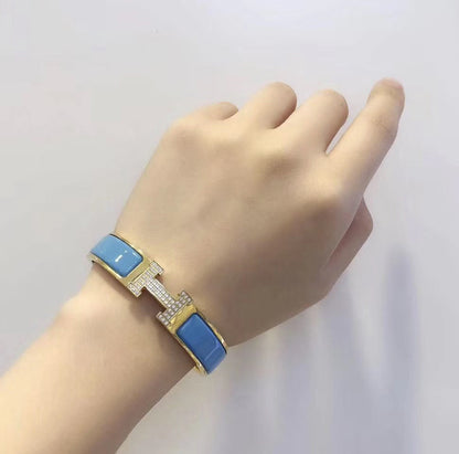 [Max Jewelry ]H CLOUD BLUE BRACELET GOLD DIAMOND