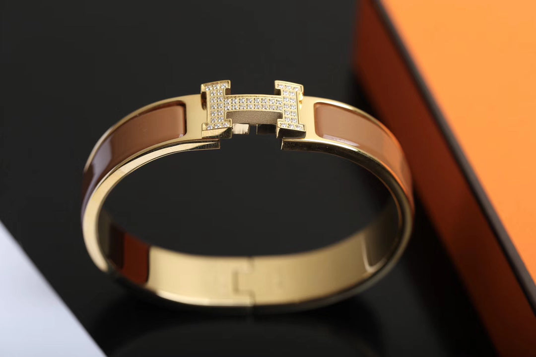 [Max Jewelry ]H BRACELET GOLD DIAMOND