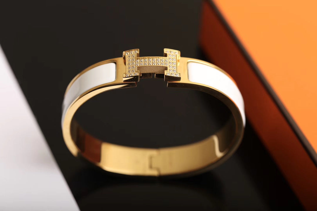 [Max Jewelry ]H BRACELET GOLD DIAMOND