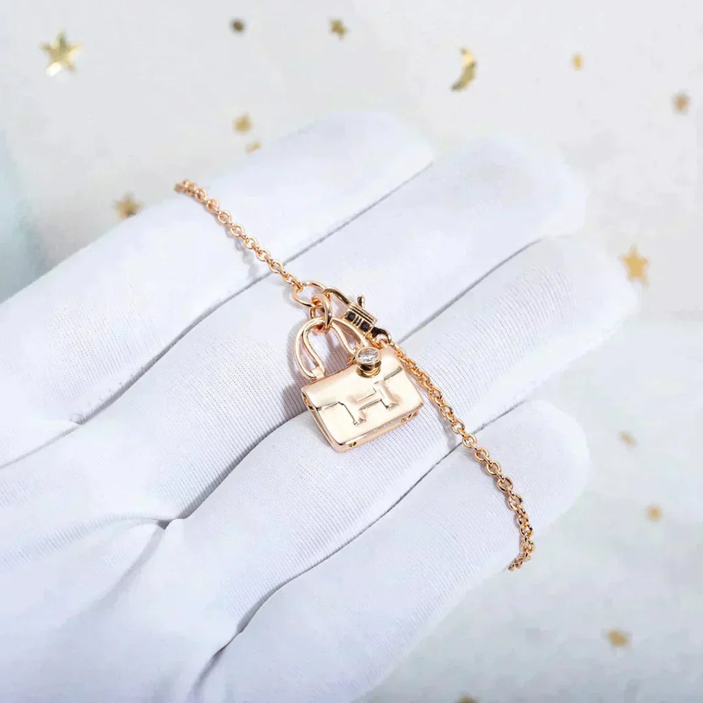 [Plus&Max]AMULETTE PEDANT ROSE GOLD NECKLACE