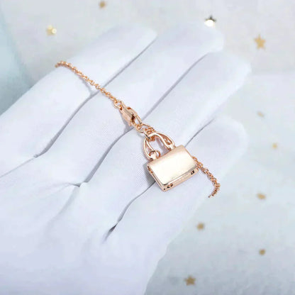 [Max Jewelry ]AMULETTE PEDANT ROSE GOLD NECKLACE