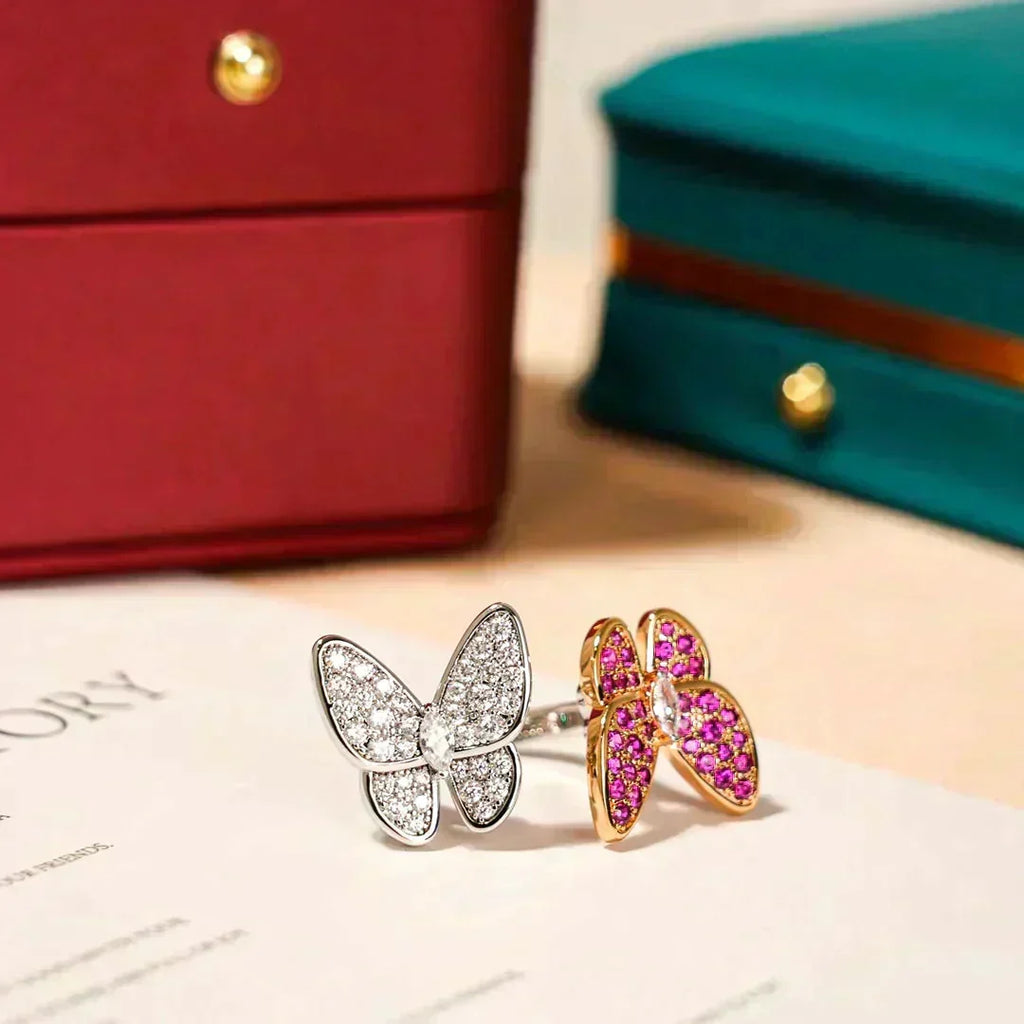 [Plus&Max]TWIN BUTTERFLY DIAMOND RING
