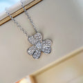 [Plus&Max]CLOVER DIAMOND NECKLACE SILVER