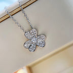 [Plus&Max]CLOVER DIAMOND NECKLACE SILVER