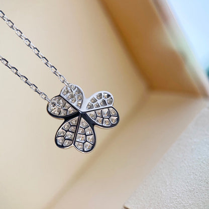 [Max Jewelry ]CLOVER DIAMOND NECKLACE SILVER