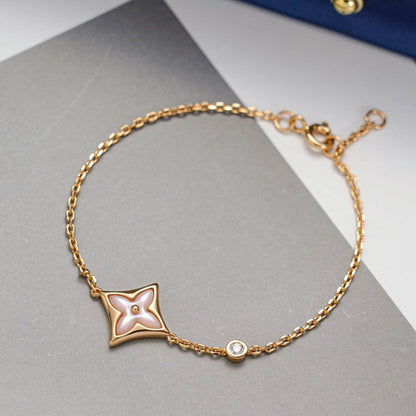 [Max Jewelry ]STAR 1 DIAMOND PINK GOLD BRACELET
