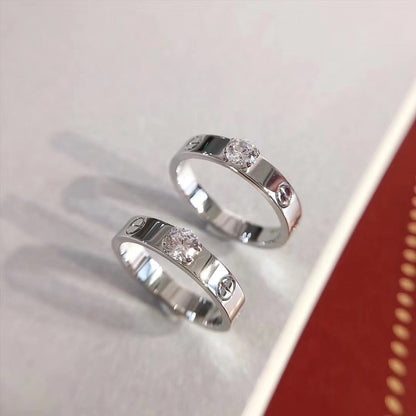 [Max Jewelry ]LOVE RING 3.6MM 1 BIG DIAMOND