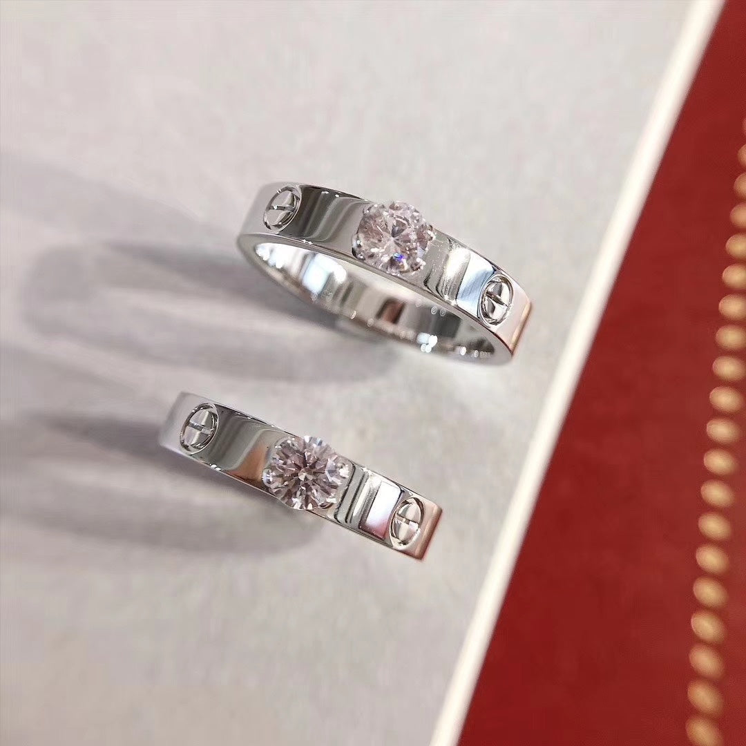 [Max Jewelry ]LOVE RING 3.6MM 1 BIG DIAMOND