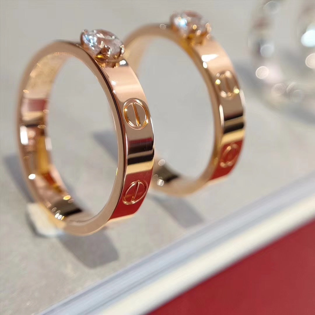 [Max Jewelry ]LOVE RING 3.6MM 1 BIG DIAMOND