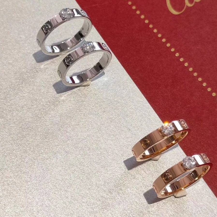 [Max Jewelry ]LOVE RING 3.6MM 1 BIG DIAMOND