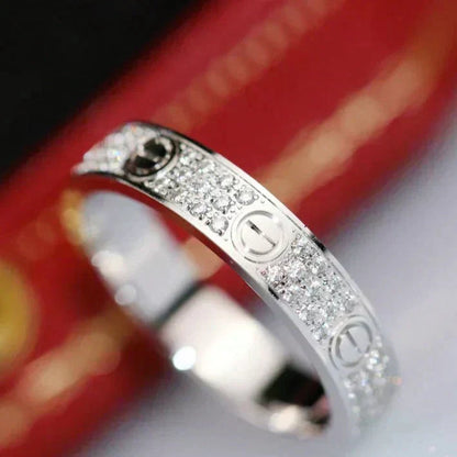 [Max Jewelry ]LOVE RING 3.6MM DIAMOND PAVED