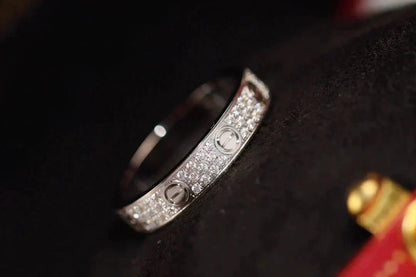 [Max Jewelry ]LOVE RING 3.6MM DIAMOND PAVED