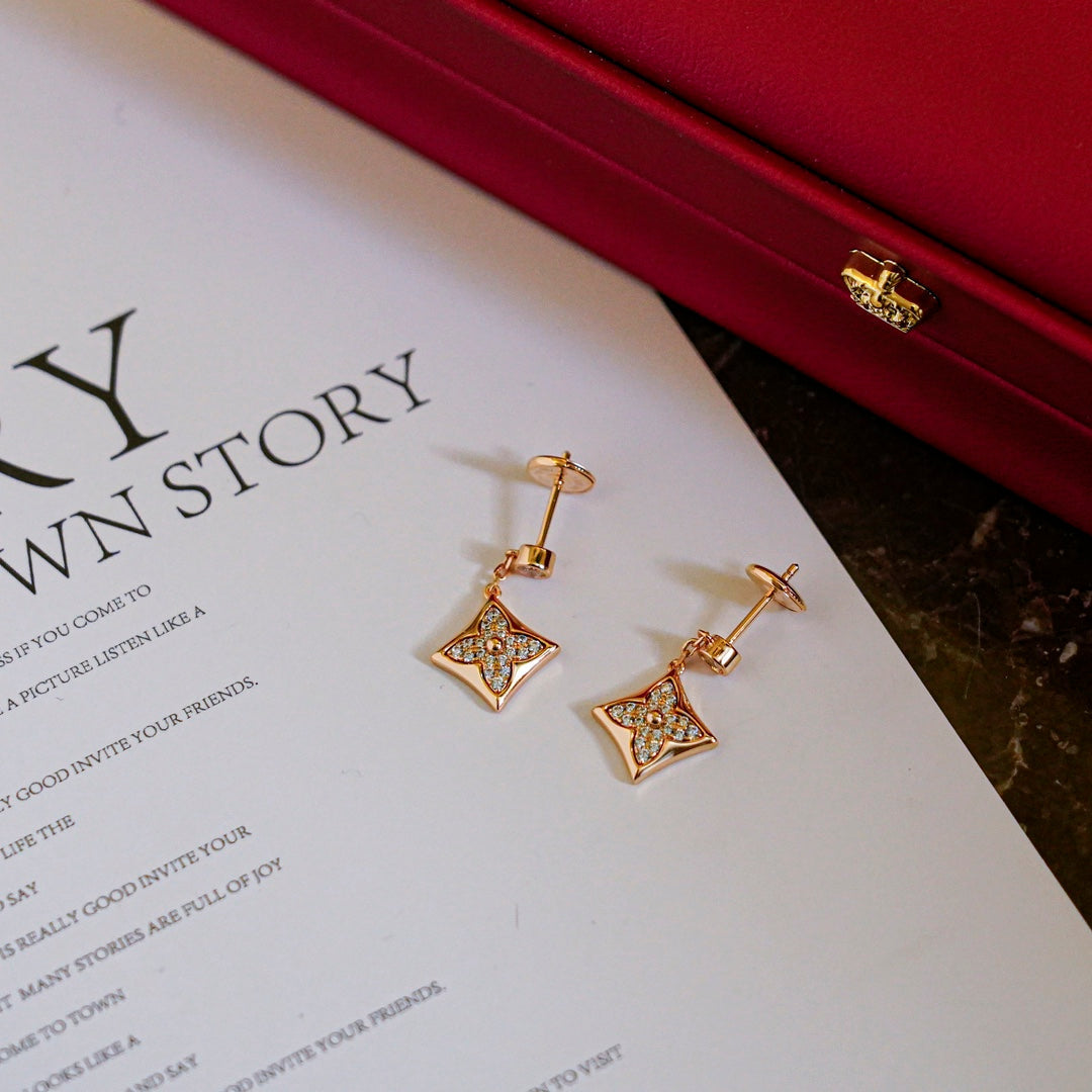 [Max Jewelry ]STAR DIAMONDS EARRINGS GOLD