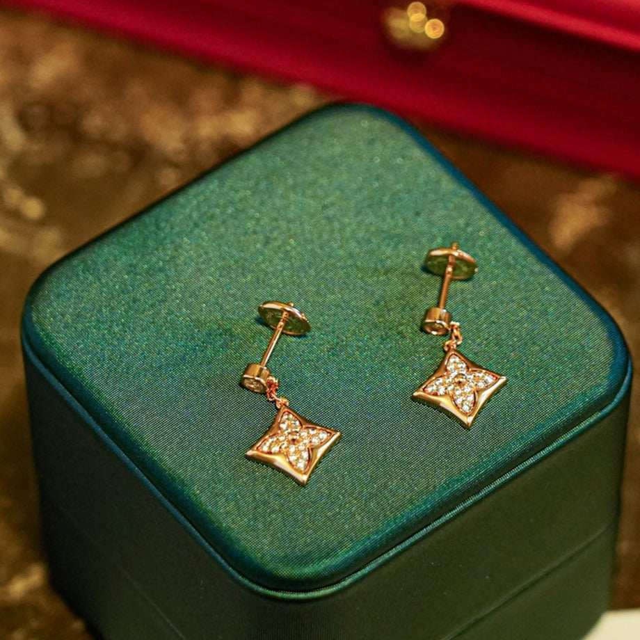 [Max Jewelry ]STAR DIAMONDS EARRINGS GOLD