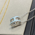 [Plus&Max]POP H LIGHT BLUE NECKLACE