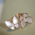 [Plus&Max]TWIN BUTTERFLY DIAMOND MOP RING