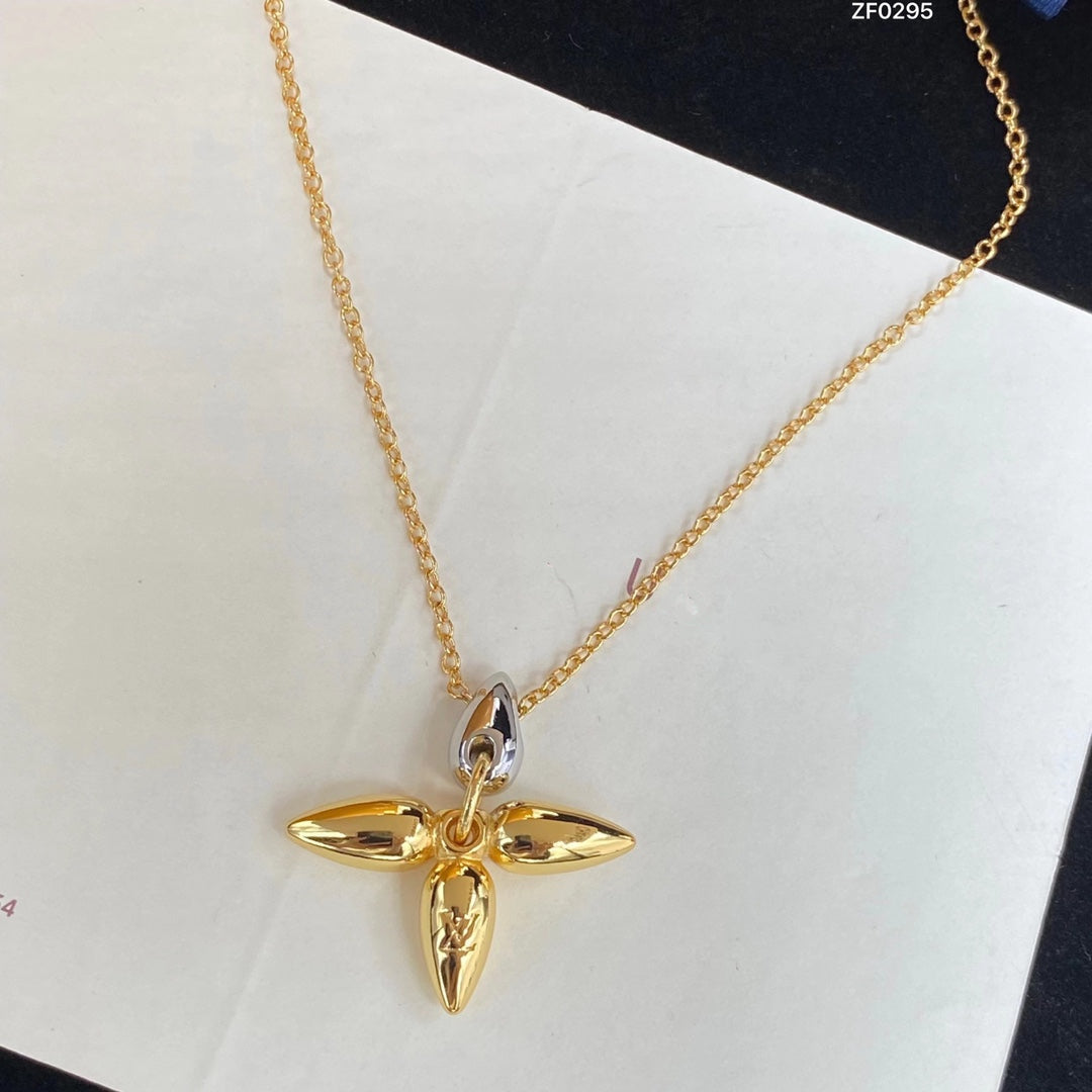 [Max Jewelry ]LOUISETTE PEDANT GOLD NECKLACE