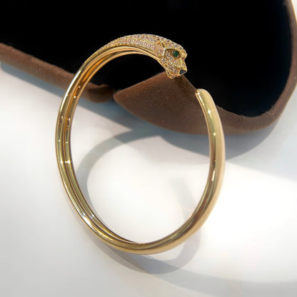 [Max Jewelry ]PANTHERE GOLD DIAMOND OPEN BRACELET