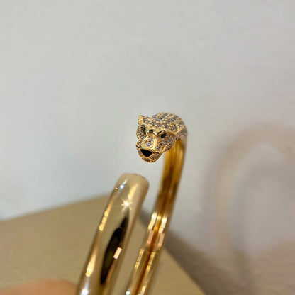 [Max Jewelry ]PANTHERE GOLD DIAMOND OPEN BRACELET
