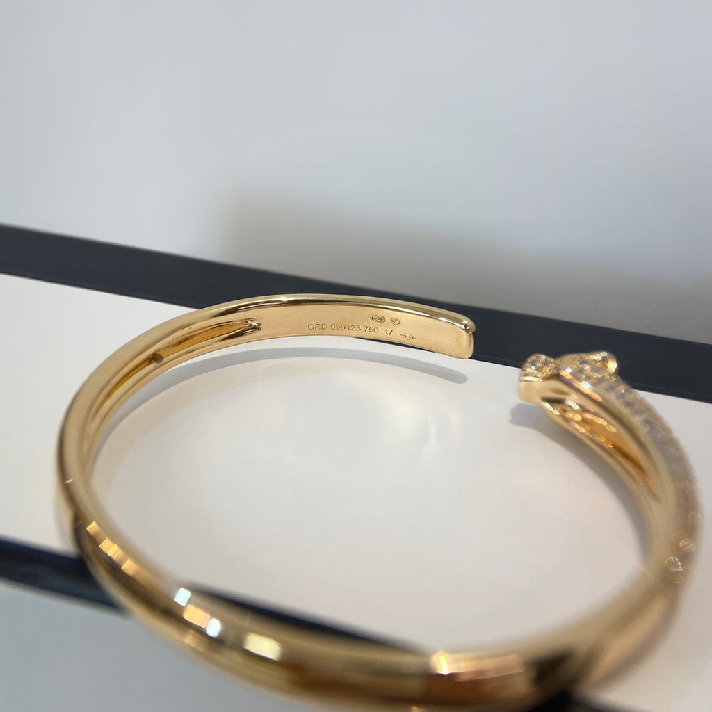 [Plus&Max]PANTHERE GOLD DIAMOND OPEN BRACELET