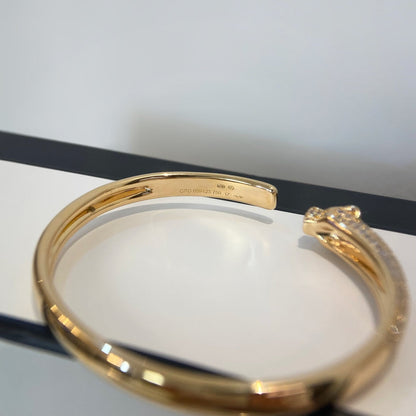 [Max Jewelry ]PANTHERE GOLD DIAMOND OPEN BRACELET