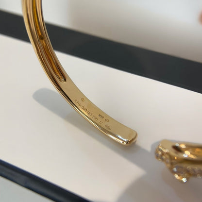 [Max Jewelry ]PANTHERE GOLD DIAMOND OPEN BRACELET