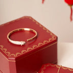 [Plus&Max]PANTHERE ROSE GOLD DIAMOND OPEN BRACELET