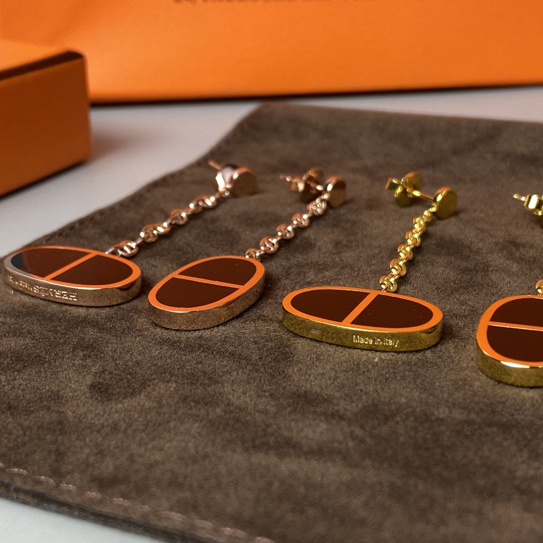 [Max Jewelry ]CHAINE VERSO BLACK CERAMIC EARRINGS