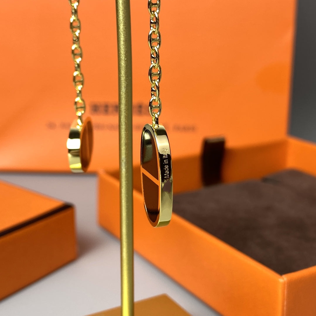 [Max Jewelry ]CHAINE VERSO BLACK CERAMIC EARRINGS