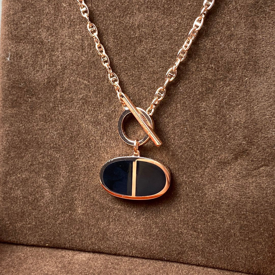 [Max Jewelry ]CHAINE VERSO BLACK CERAMIC NECKLACE