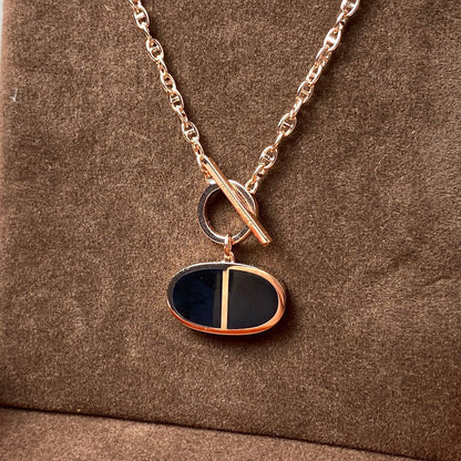 [Max Jewelry ]CHAINE VERSO BLACK CERAMIC NECKLACE