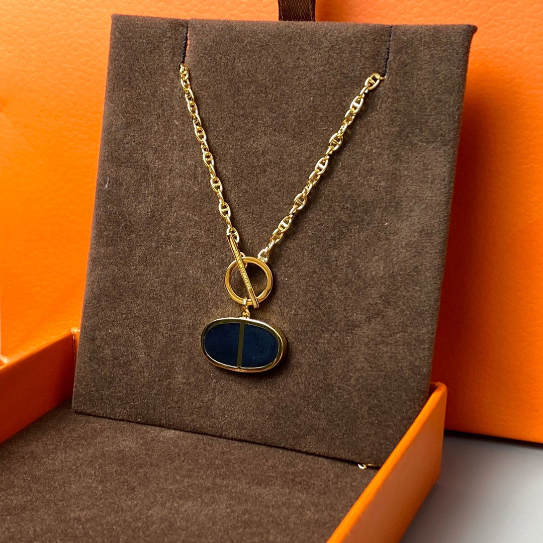 [Max Jewelry ]CHAINE VERSO BLACK CERAMIC NECKLACE