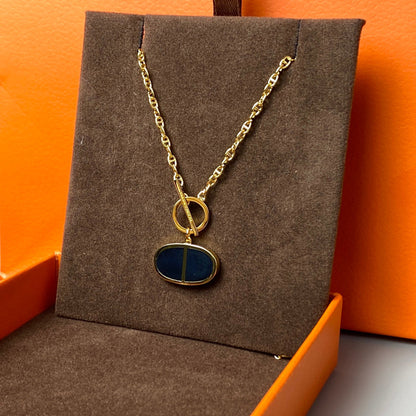 [Max Jewelry ]CHAINE VERSO BLACK CERAMIC NECKLACE