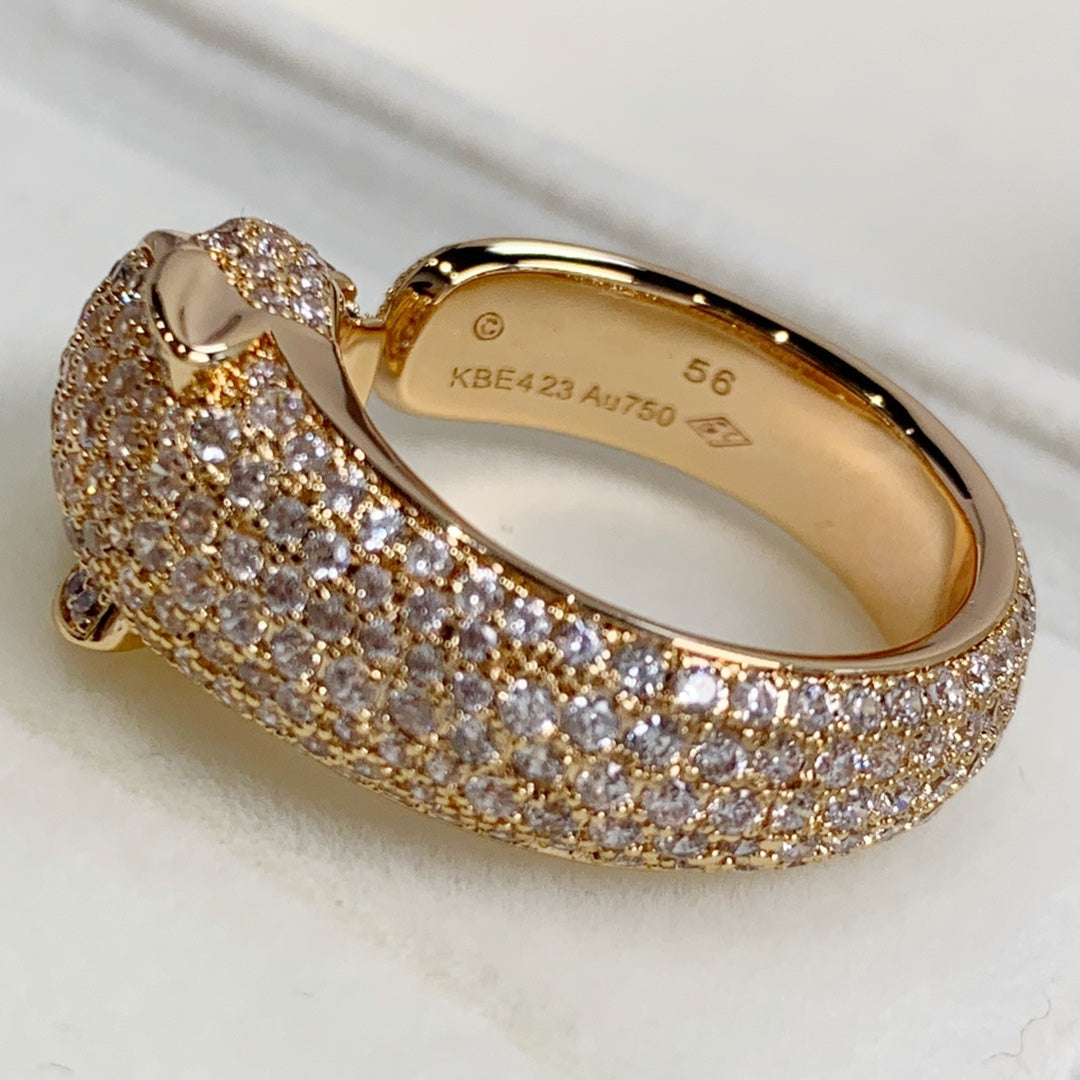 [Max Jewelry ]PANTHERE PINK GOLD DIAMOND RING