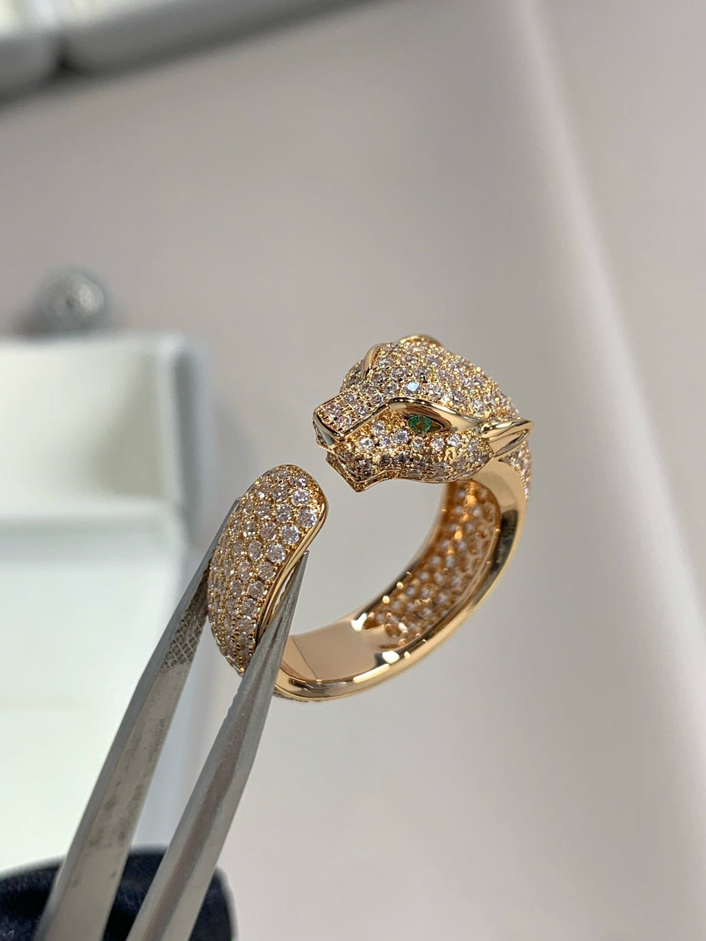 [Plus&Max]PANTHERE PINK GOLD DIAMOND RING