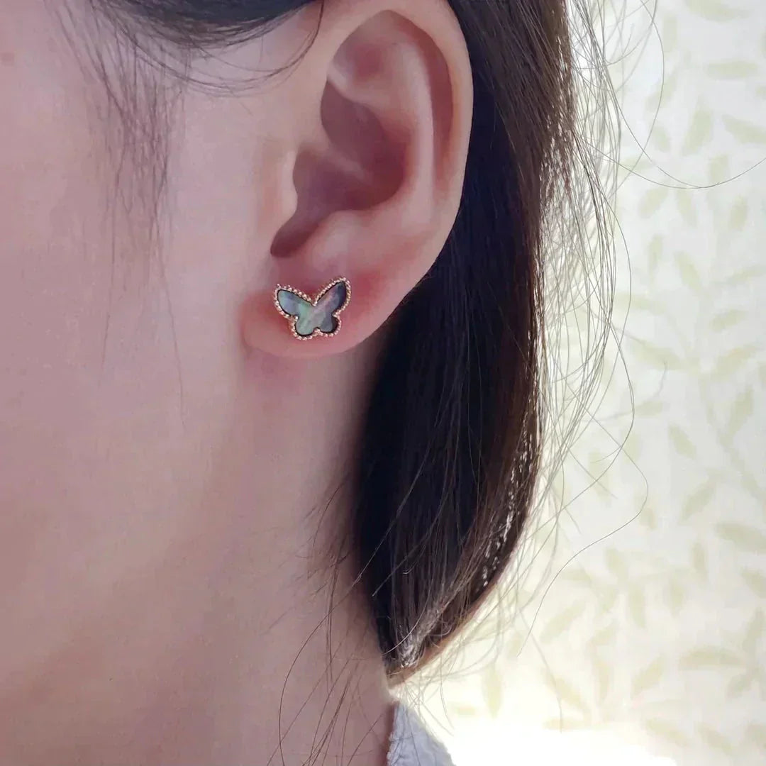 [Max Jewelry ]BUTTERFLY DARK MOP  EARRINGS