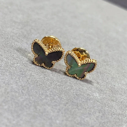 [Max Jewelry ]BUTTERFLY DARK MOP  EARRINGS