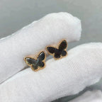 [Plus&Max]BUTTERFLY DARK MOP  EARRINGS