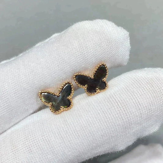 [Max Jewelry ]BUTTERFLY DARK MOP  EARRINGS
