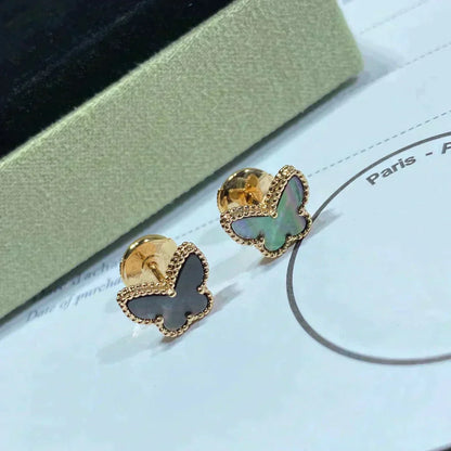 [Max Jewelry ]BUTTERFLY DARK MOP  EARRINGS