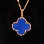 [Plus&Max]CLOVER 25MM NECKLACE TURQUOISE ROSE GOLD