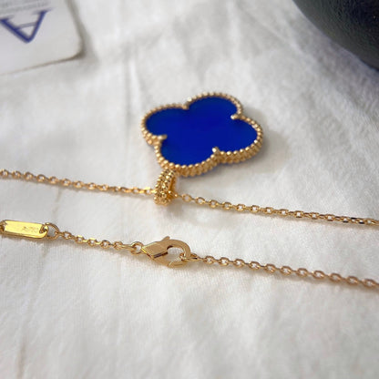 [Max Jewelry ]CLOVER 25MM NECKLACE TURQUOISE ROSE GOLD