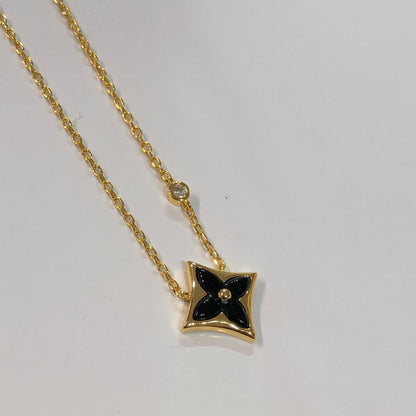 [Max Jewelry ]STAR BLACK MOP NECKLACE