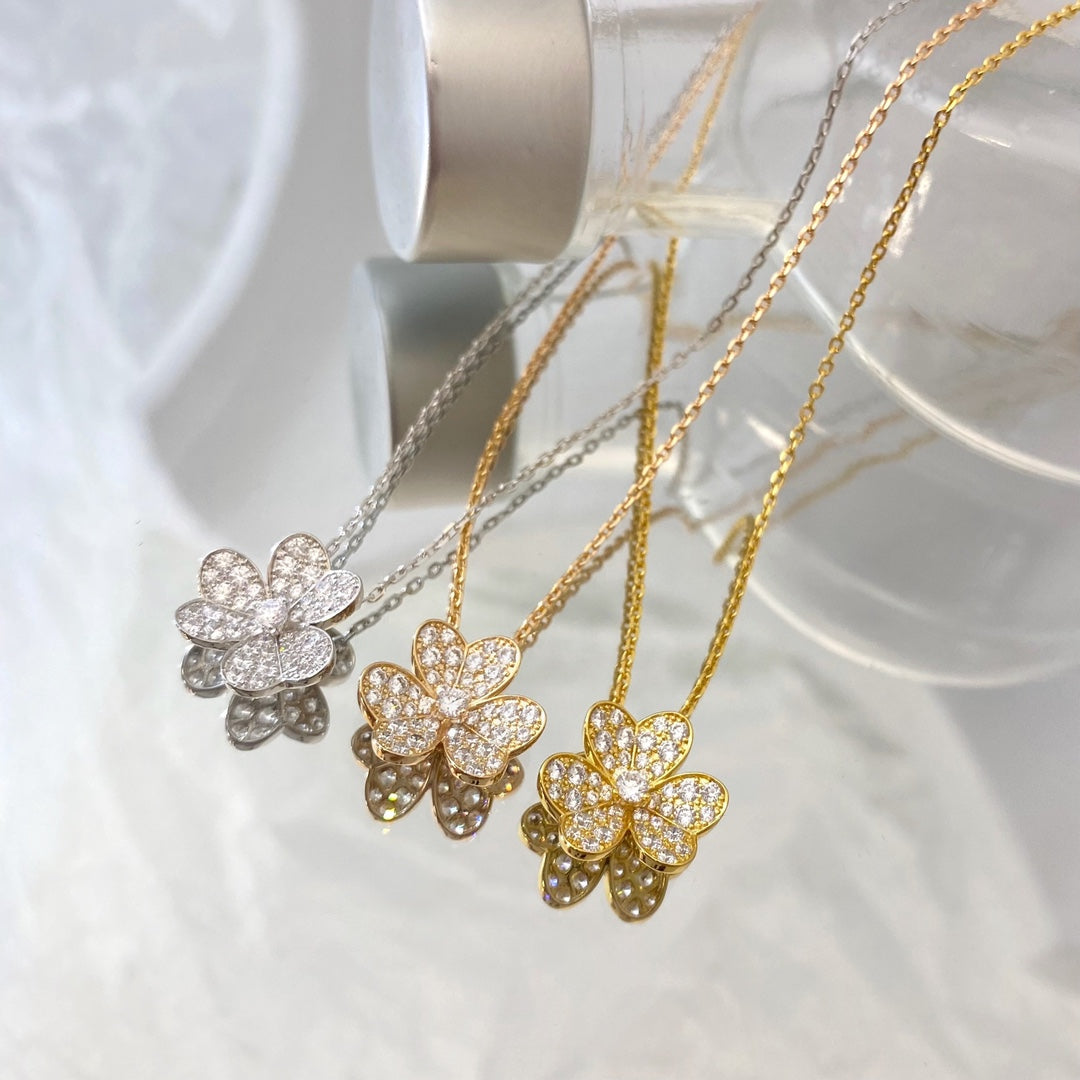 [Max Jewelry ]FLOWER DIAMOND NECKLACE