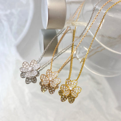 [Max Jewelry ]FLOWER DIAMOND NECKLACE